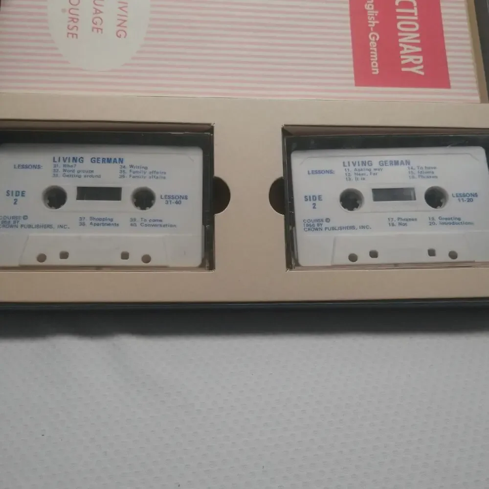 Living Language Living German Complete Cassette Edition Course Book Vintage Set
